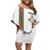 Ethiopia Saba Kemis Family Matching Off Shoulder Short Dress and Hawaiian Shirt Ethiopian Cross Lion Of Judah