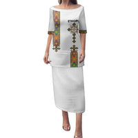 Ethiopia Saba Kemis Family Matching Puletasi and Hawaiian Shirt Ethiopian Cross Lion Of Judah