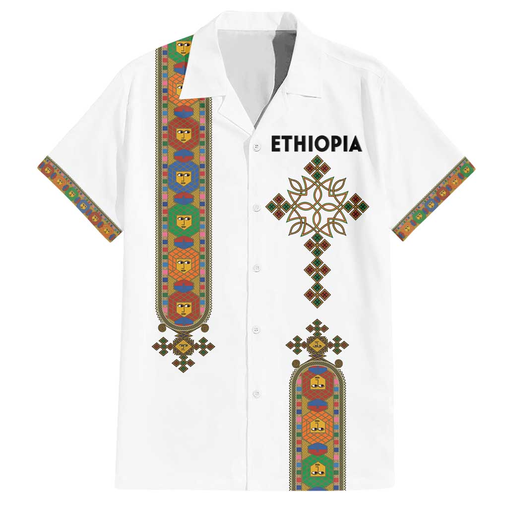 Ethiopia Saba Kemis Hawaiian Shirt Ethiopian Cross Lion Of Judah