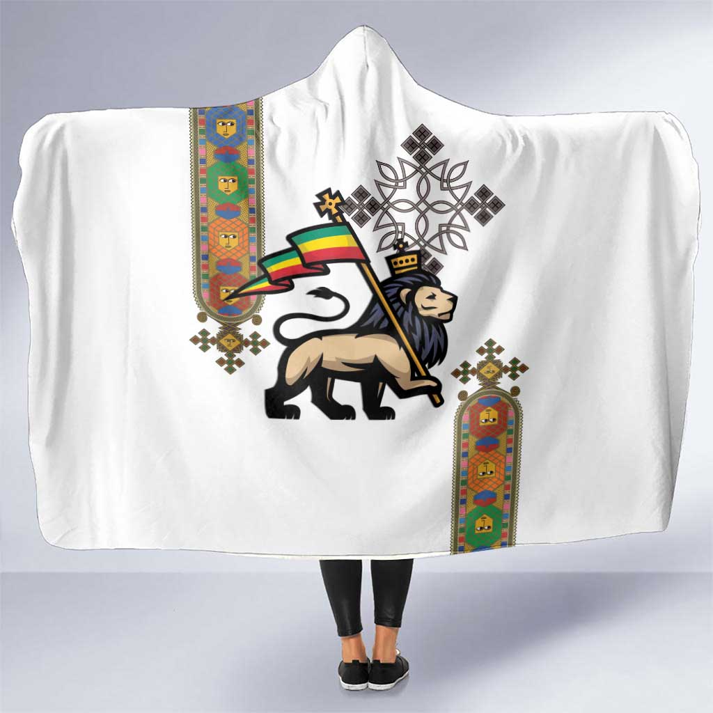 Ethiopia Saba Kemis Hooded Blanket Ethiopian Cross Lion Of Judah