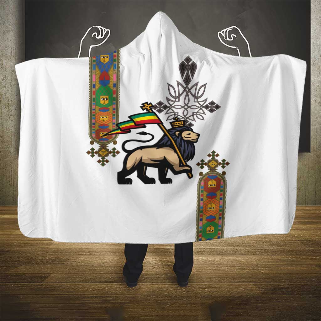 Ethiopia Saba Kemis Hooded Blanket Ethiopian Cross Lion Of Judah