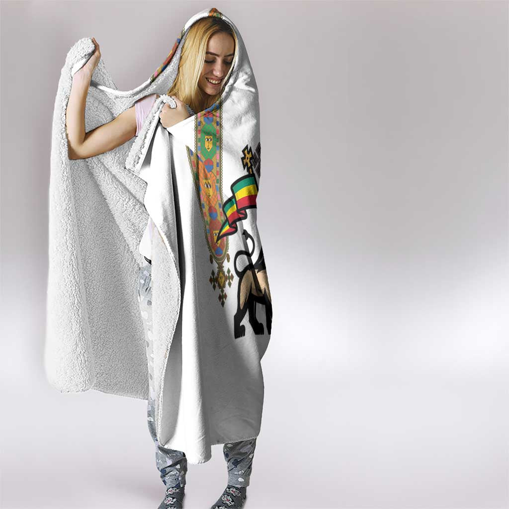 Ethiopia Saba Kemis Hooded Blanket Ethiopian Cross Lion Of Judah