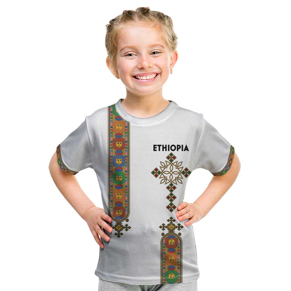 Ethiopia Saba Kemis Kid T Shirt Ethiopian Cross Lion Of Judah