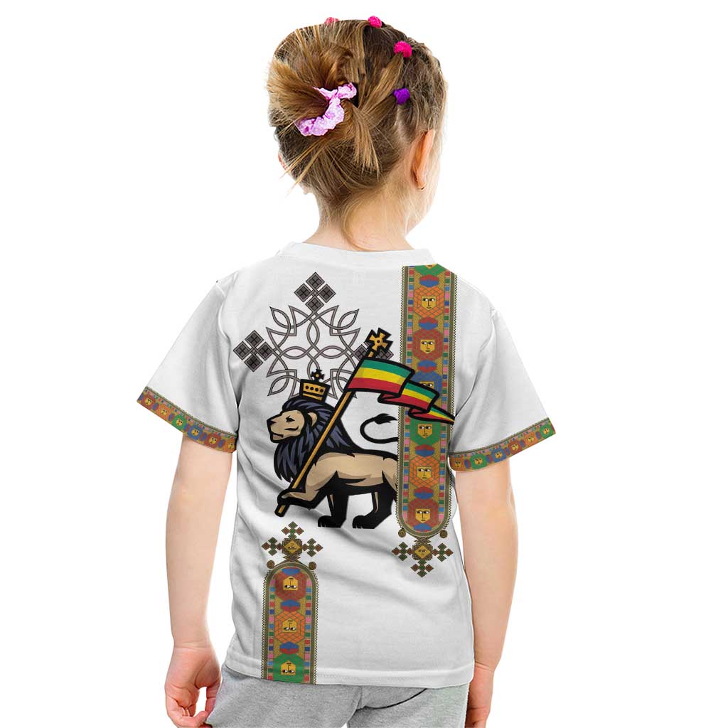 Ethiopia Saba Kemis Kid T Shirt Ethiopian Cross Lion Of Judah