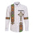 Ethiopia Saba Kemis Long Sleeve Button Shirt Ethiopian Cross Lion Of Judah