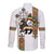 Ethiopia Saba Kemis Long Sleeve Button Shirt Ethiopian Cross Lion Of Judah