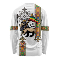 Ethiopia Saba Kemis Long Sleeve Shirt Ethiopian Cross Lion Of Judah