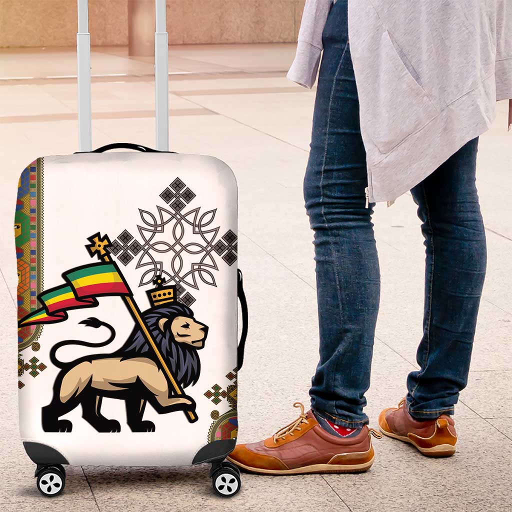Ethiopia Saba Kemis Luggage Cover Ethiopian Cross Lion Of Judah