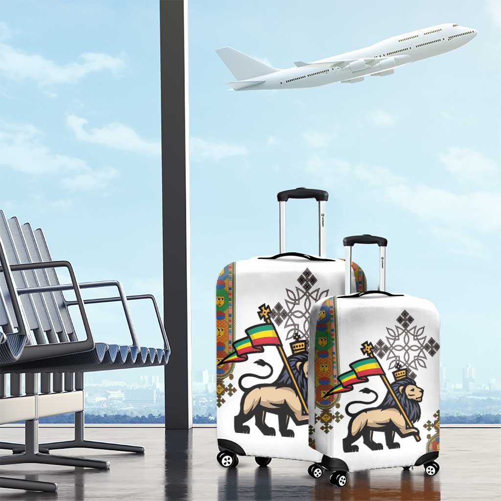 Ethiopia Saba Kemis Luggage Cover Ethiopian Cross Lion Of Judah