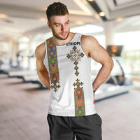 Ethiopia Saba Kemis Men Tank Top Ethiopian Cross Lion Of Judah