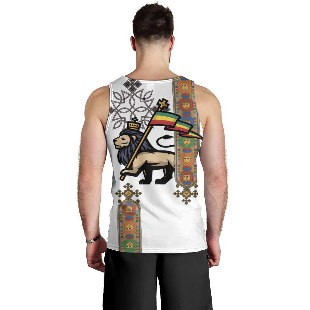 Ethiopia Saba Kemis Men Tank Top Ethiopian Cross Lion Of Judah