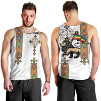 Ethiopia Saba Kemis Men Tank Top Ethiopian Cross Lion Of Judah