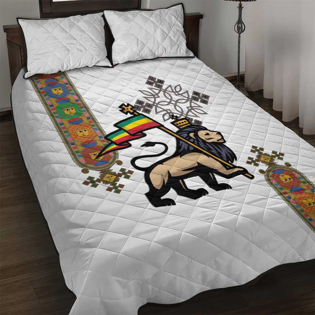 Ethiopia Saba Kemis Quilt Bed Set Ethiopian Cross Lion Of Judah
