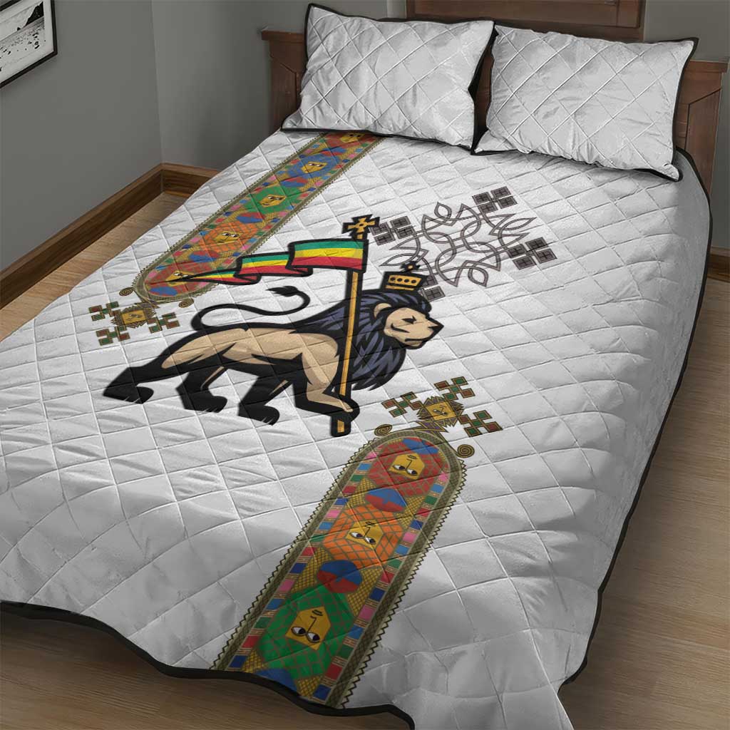 Ethiopia Saba Kemis Quilt Bed Set Ethiopian Cross Lion Of Judah