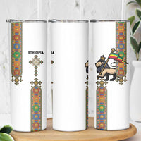 Ethiopia Saba Kemis Skinny Tumbler Ethiopian Cross Lion Of Judah