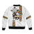 Ethiopia Saba Kemis Sleeve Zip Bomber Jacket Ethiopian Cross Lion Of Judah