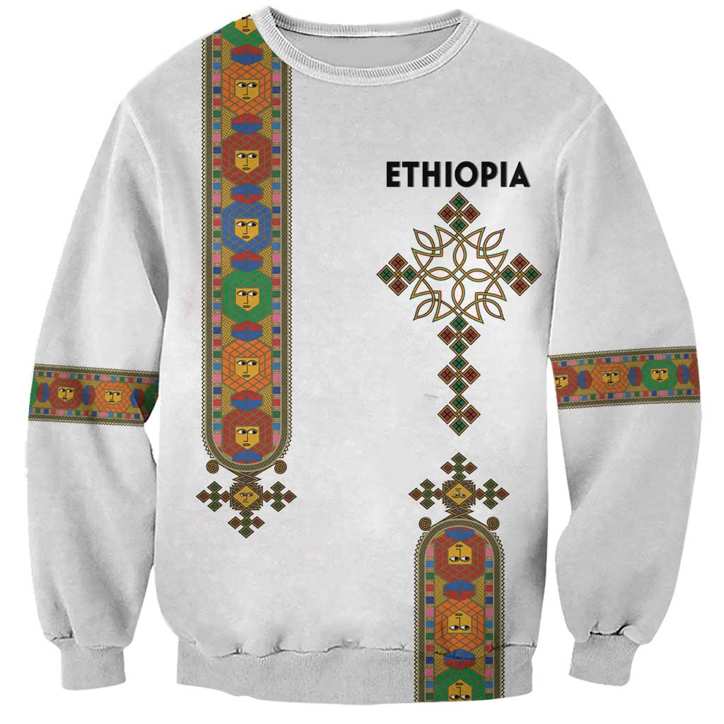 Ethiopia Saba Kemis Sweatshirt Ethiopian Cross Lion Of Judah