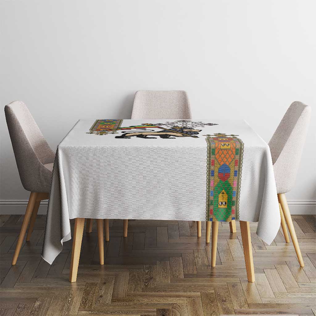Ethiopia Saba Kemis Tablecloth Ethiopian Cross Lion Of Judah
