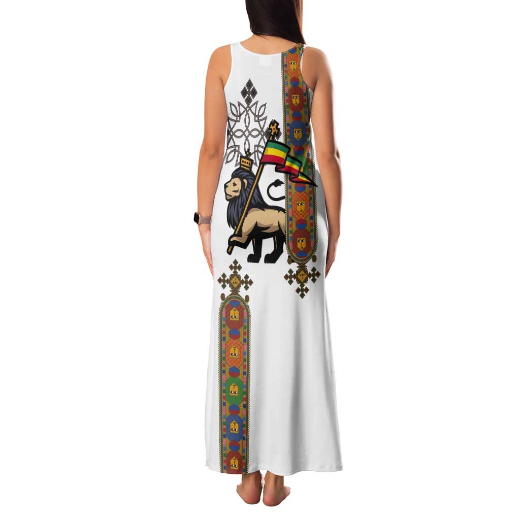 Ethiopia Saba Kemis Tank Maxi Dress Ethiopian Cross Lion Of Judah