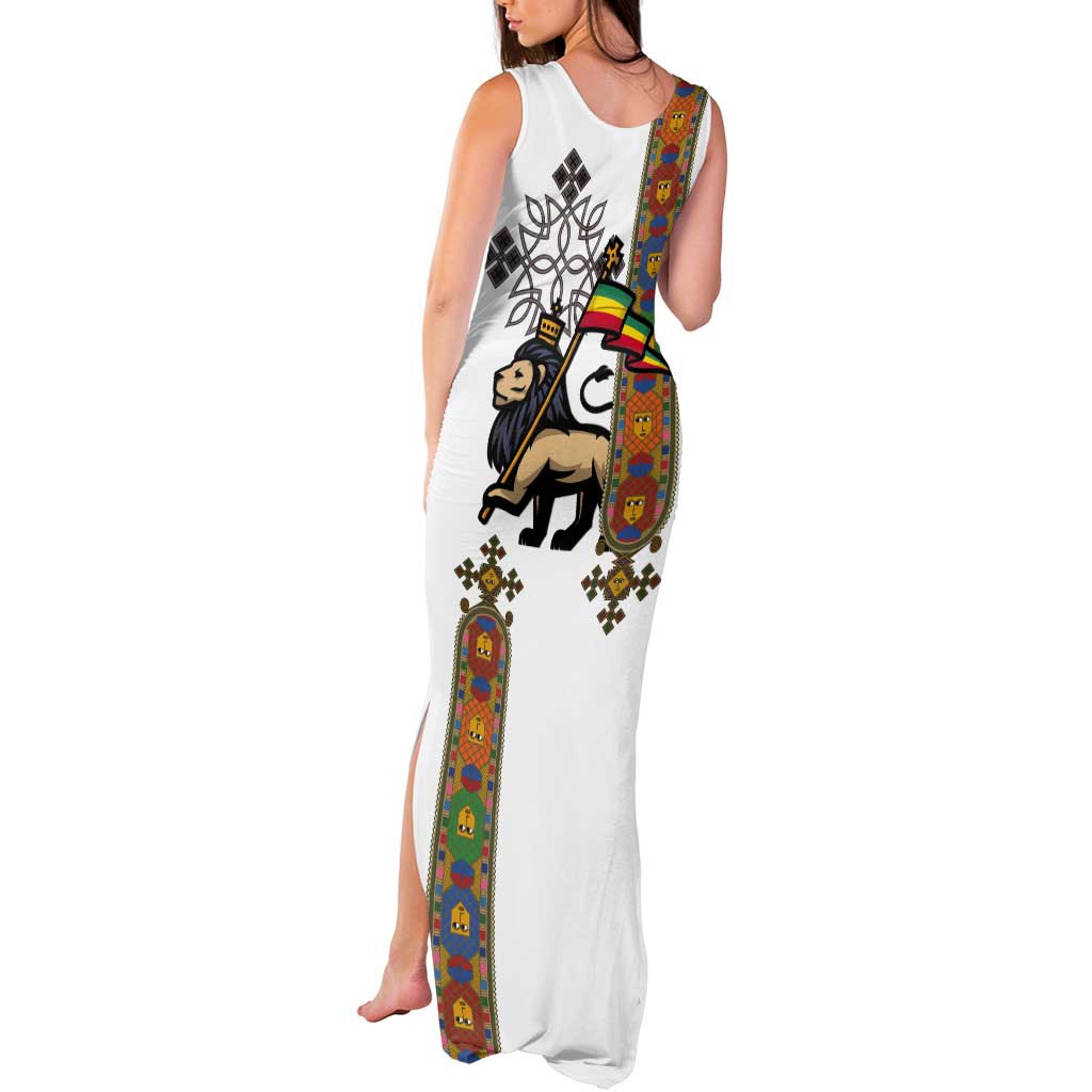 Ethiopia Saba Kemis Tank Maxi Dress Ethiopian Cross Lion Of Judah