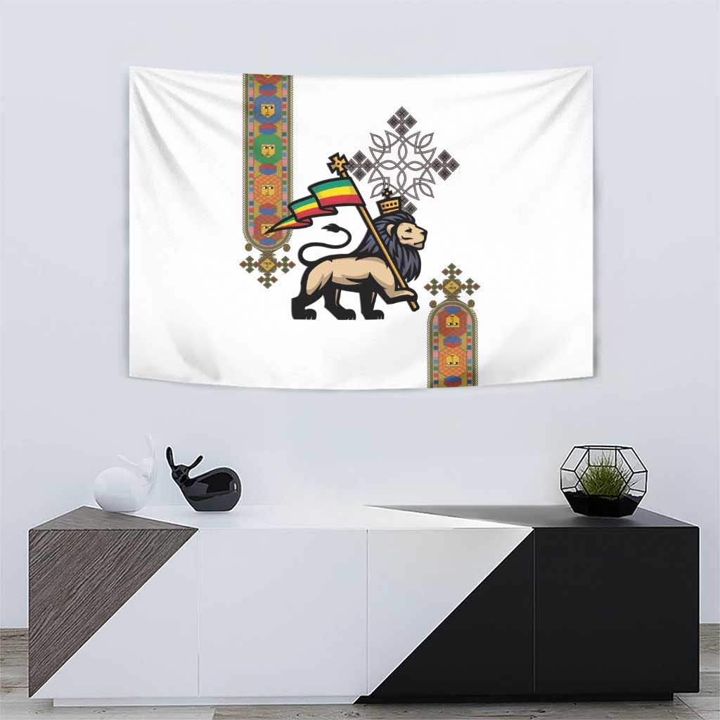 Ethiopia Saba Kemis Tapestry Ethiopian Cross Lion Of Judah