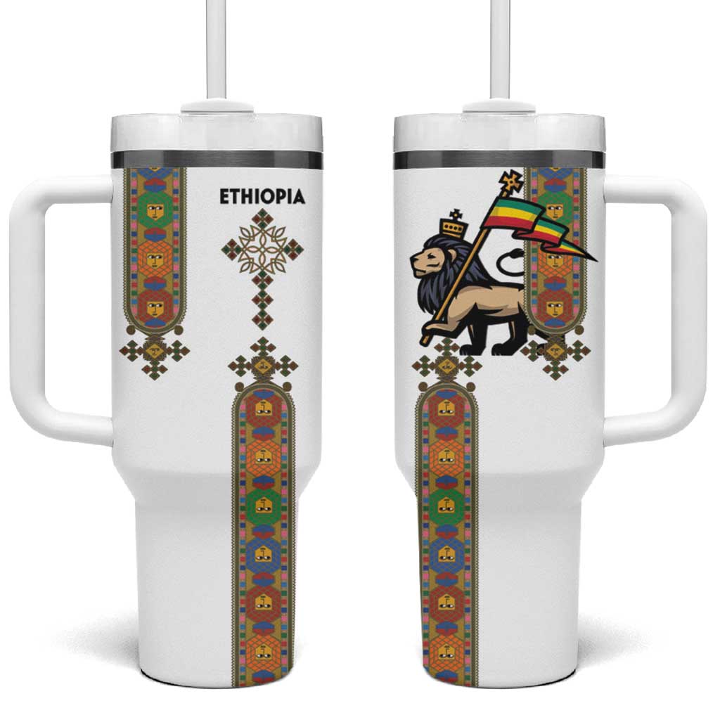 Ethiopia Saba Kemis Tumbler With Handle Ethiopian Cross Lion Of Judah