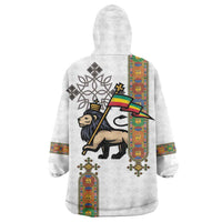 Ethiopia Saba Kemis Wearable Blanket Hoodie Ethiopian Cross Lion Of Judah