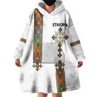 Ethiopia Saba Kemis Wearable Blanket Hoodie Ethiopian Cross Lion Of Judah