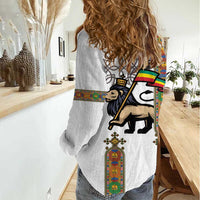 Ethiopia Saba Kemis Women Casual Shirt Ethiopian Cross Lion Of Judah