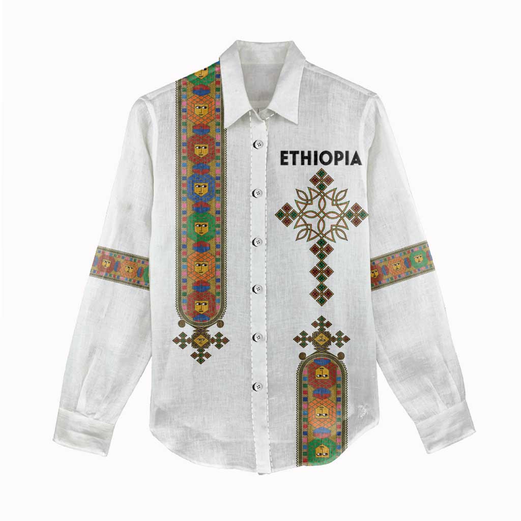 Ethiopia Saba Kemis Women Casual Shirt Ethiopian Cross Lion Of Judah