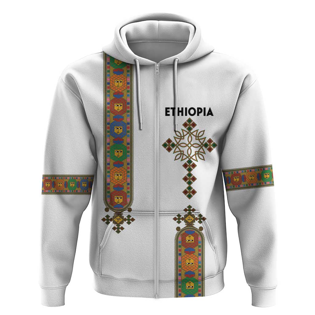 Ethiopia Saba Kemis Zip Hoodie Ethiopian Cross Lion Of Judah