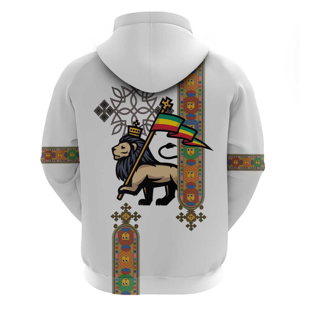 Ethiopia Saba Kemis Zip Hoodie Ethiopian Cross Lion Of Judah