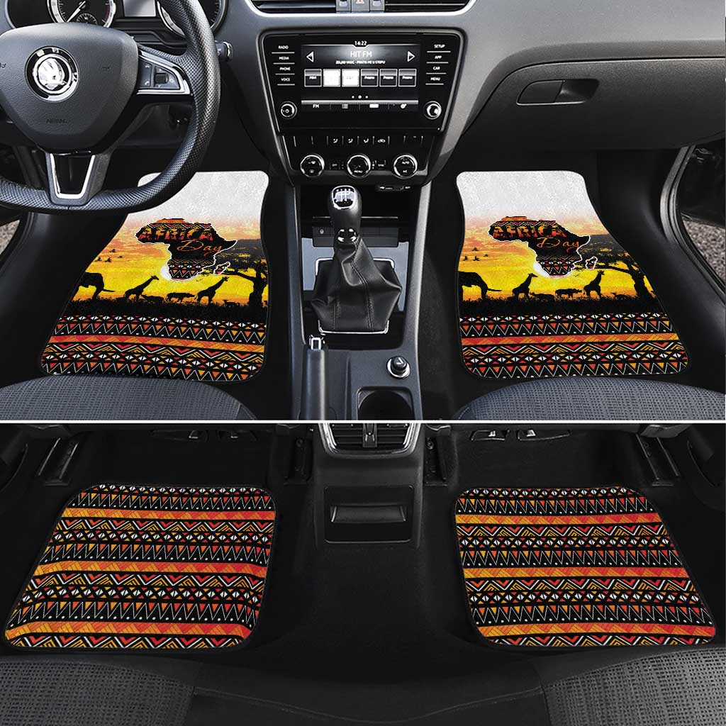 Happy Africa Day Car Mats African Safari With Map