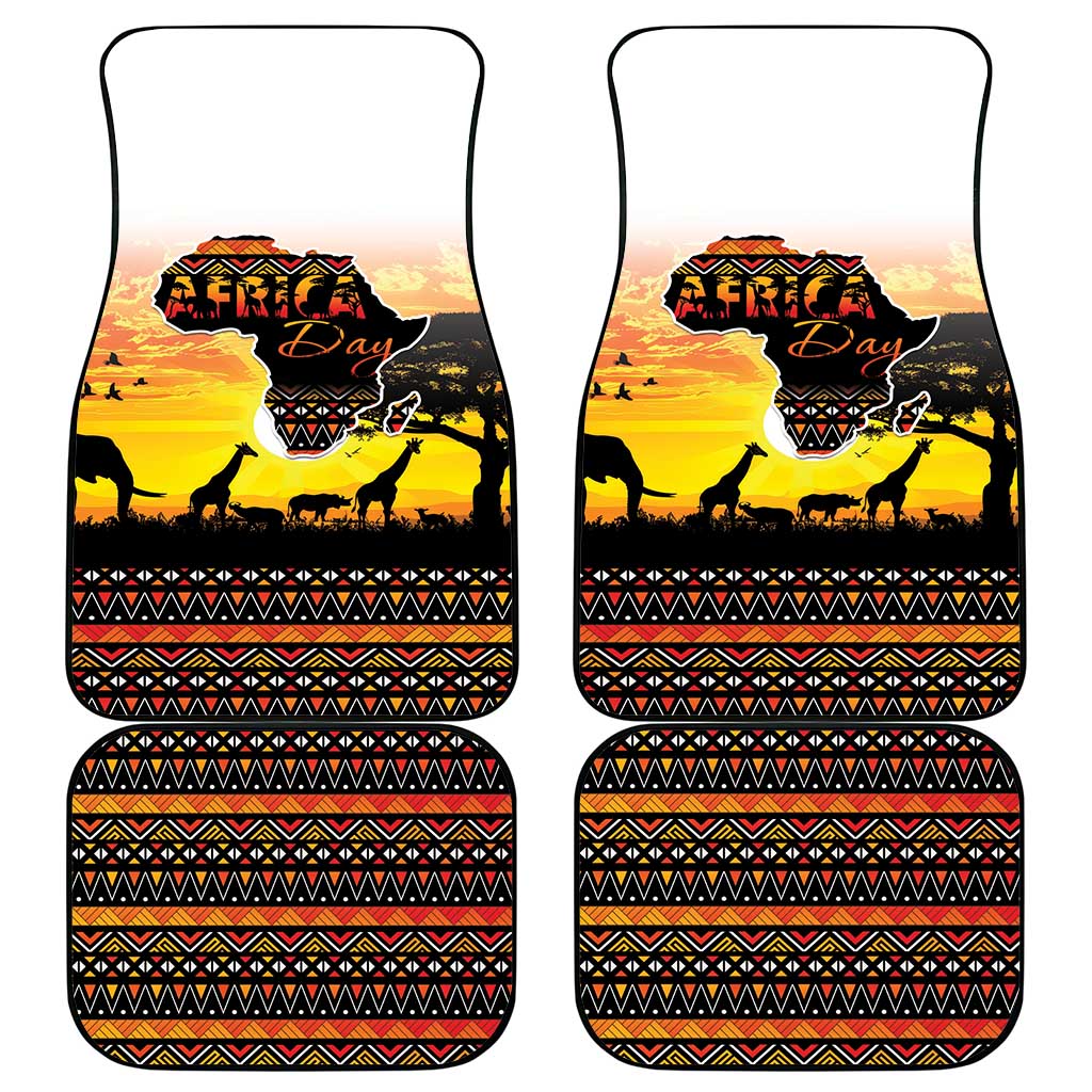 Happy Africa Day Car Mats African Safari With Map
