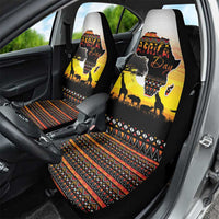 Happy Africa Day Car Seat Cover African Safari With Map