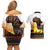 Happy Africa Day Couples Matching Off Shoulder Short Dress and Hawaiian Shirt African Safari With Map