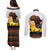 Happy Africa Day Couples Matching Puletasi and Long Sleeve Button Shirt African Safari With Map