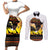 Happy Africa Day Couples Matching Short Sleeve Bodycon Dress and Long Sleeve Button Shirt African Safari With Map