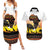 Happy Africa Day Couples Matching Summer Maxi Dress and Hawaiian Shirt African Safari With Map