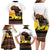Happy Africa Day Family Matching Long Sleeve Bodycon Dress and Hawaiian Shirt African Safari With Map