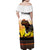 Happy Africa Day Family Matching Off Shoulder Maxi Dress and Hawaiian Shirt African Safari With Map