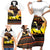 Happy Africa Day Family Matching Short Sleeve Bodycon Dress and Hawaiian Shirt African Safari With Map