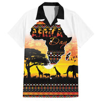Happy Africa Day Family Matching Tank Maxi Dress and Hawaiian Shirt African Safari With Map