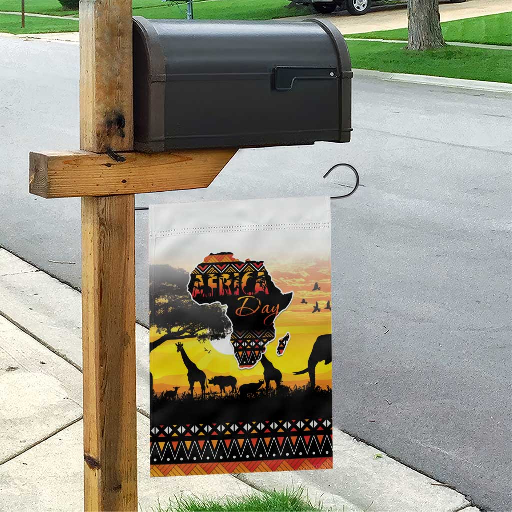 Happy Africa Day Garden Flag African Safari With Map