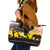 Happy Africa Day Leather Tote Bag African Safari With Map