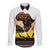 Happy Africa Day Long Sleeve Button Shirt African Safari With Map
