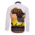 Happy Africa Day Long Sleeve Button Shirt African Safari With Map