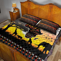 Happy Africa Day Quilt Bed Set African Safari With Map