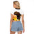 Happy Africa Day Raglan Cropped T Shirt African Safari With Map