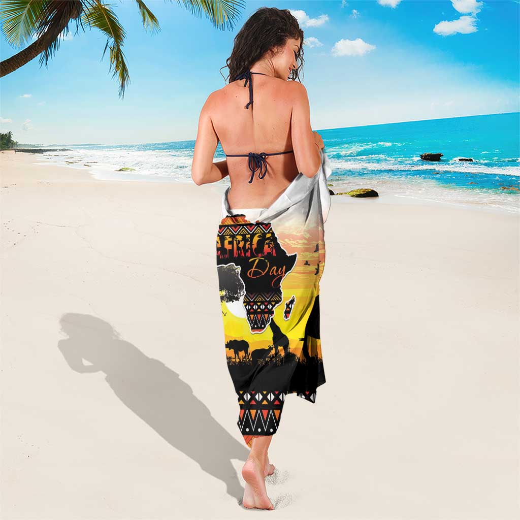 Happy Africa Day Sarong African Safari With Map